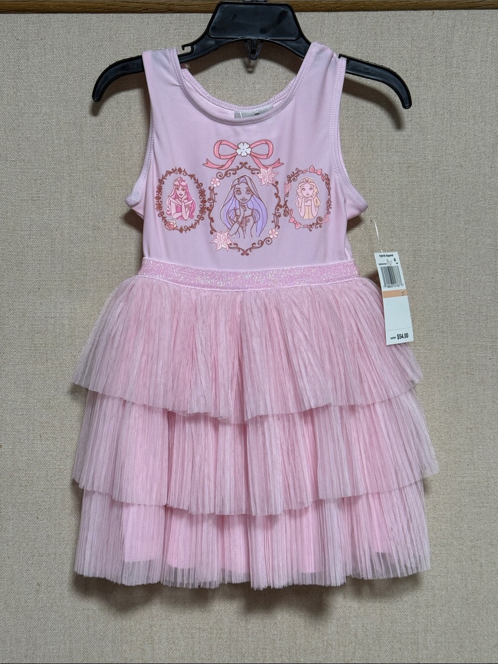 NEW Disney Toddler and Little Girls Princess Sleeveless Tutu Dress 2T Pink